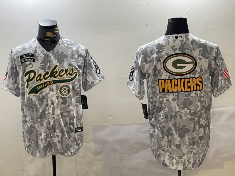 Men Green Bay Packers Blank Nike Arctic Camo 2024 Salute to Service Limited NFL Jersey style 6